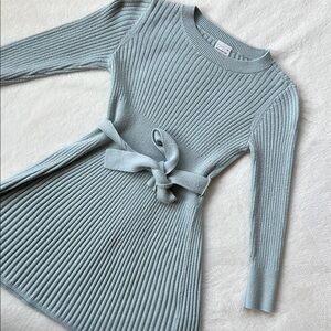 Abercrombie Kids Light Blue Ribbed Sweater Dress